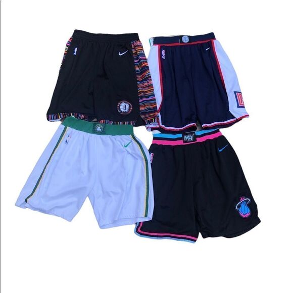 Lot of 3 NBA X Nike basketball Shorts - Celtics, Nets, Clippers - Picture 2 of 7